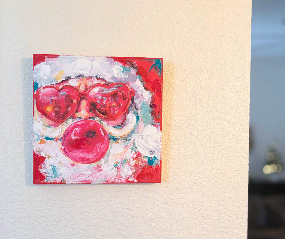 Bubblegum Santa | Wood Block & Art Print