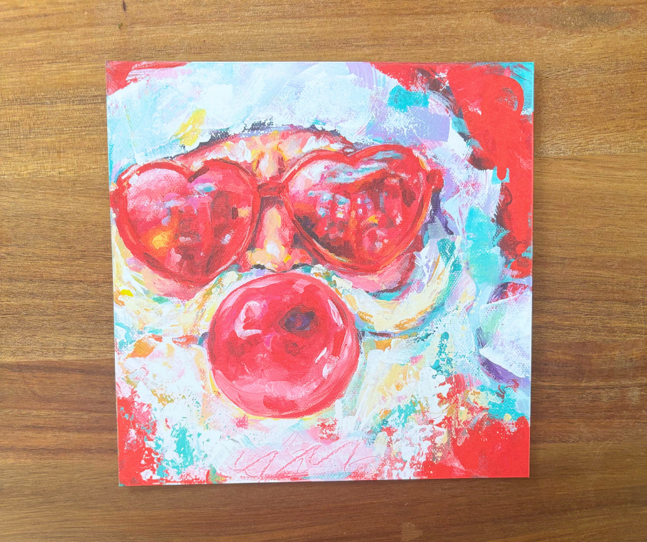 Bubblegum Santa | Wood Block & Art Print